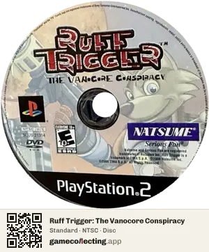 Ruff Trigger: The Vanocore Conspiracy PlayStation 2, NTSC disc