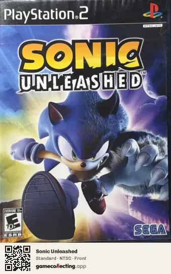 Sonic Unleashed PlayStation 2, NTSC box front