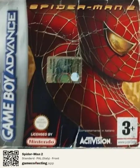 Spider-Man 2 Game Boy Advance, Italy box front