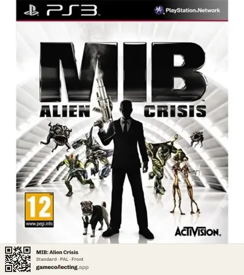 MIB: Alien Crisis PlayStation 3, PAL box front