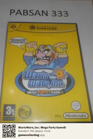 WarioWare, Inc.: Mega Party Game$! Nintendo GameCube, Spain box front