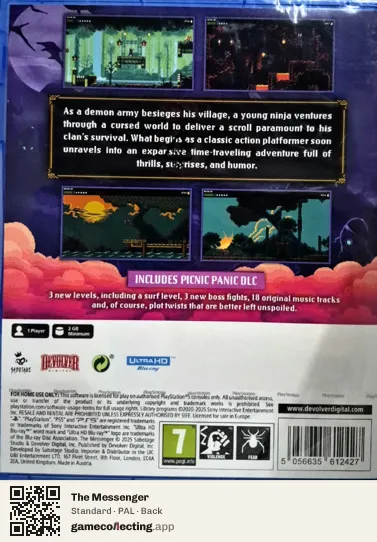 The Messenger PlayStation 5, PAL box back