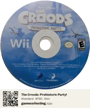 The Croods: Prehistoric Party! Nintendo Wii, NTSC disc
