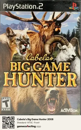 Cabela's Big Game Hunter 2008 PlayStation 2, NTSC box front