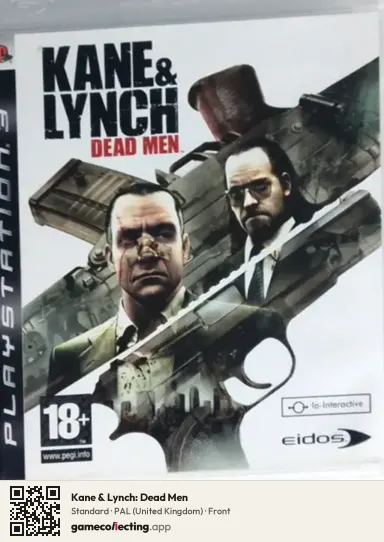 Kane & Lynch: Dead Men PlayStation 3, United Kingdom box front