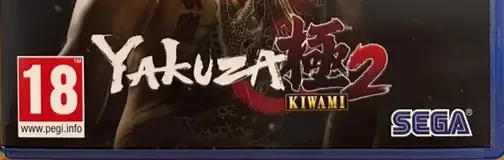 Yakuza Kiwami 2, the PEGI square on its front