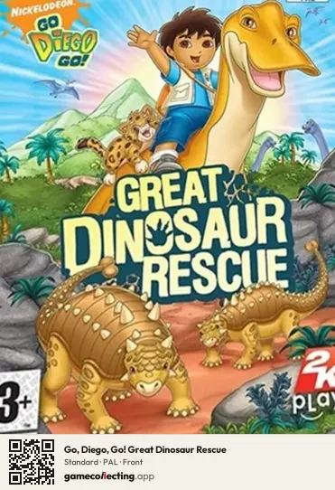 Go, Diego, Go! Great Dinosaur Rescue PlayStation 2, PAL box front