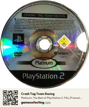Crash Tag Team Racing PlayStation 2, PAL disc