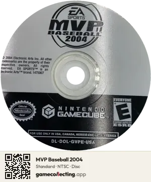 MVP Baseball 2004 Nintendo GameCube, NTSC disc