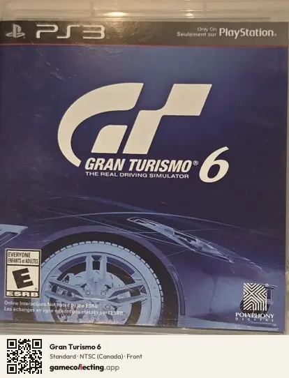 Gran Turismo 6 PlayStation 3, Canada box front