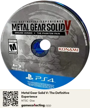 Metal Gear Solid V: The Definitive Experience PlayStation 4, NTSC disc