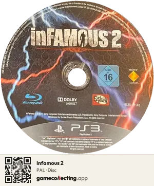 Infamous 2 PlayStation 3, PAL disc