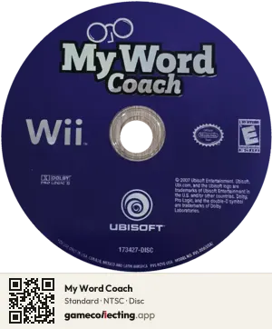 My Word Coach Nintendo Wii, NTSC disc