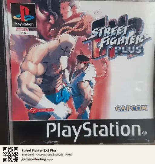 Street Fighter EX2 Plus PlayStation, United Kingdom box front