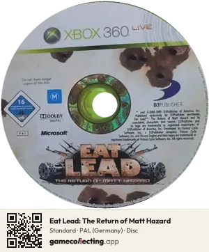 Eat Lead: The Return of Matt Hazard Xbox 360, PAL disc
