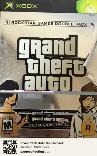 Grand Theft Auto Double Pack Xbox, NTSC box front