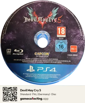 Devil May Cry 5 PlayStation 4, PAL disc