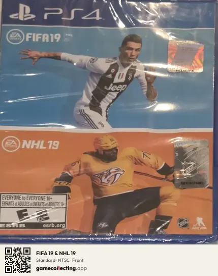 FIFA 19 & NHL 19 PlayStation 4, NTSC box front