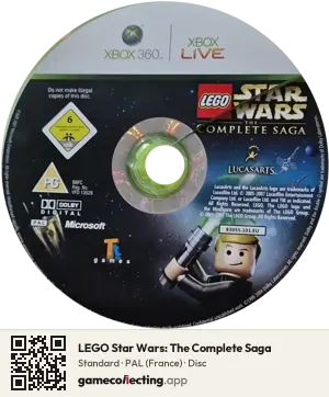 LEGO Star Wars: The Complete Saga Xbox 360, PAL disc