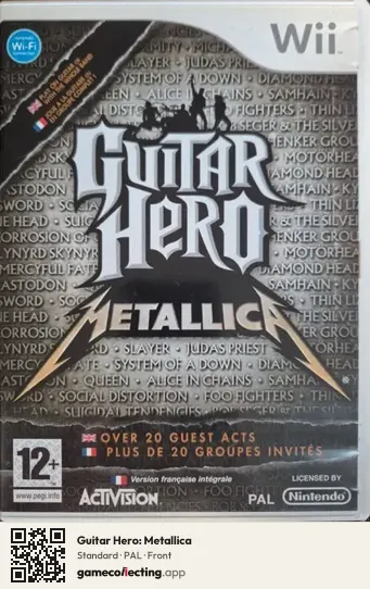 Guitar Hero: Metallica Nintendo Wii, PAL box front