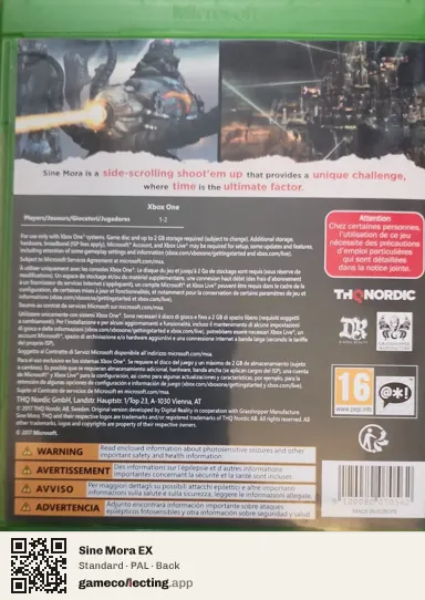 Sine Mora EX Xbox One, PAL box back