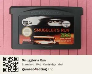 Smuggler's Run Game Boy Advance, PAL cartridge label
