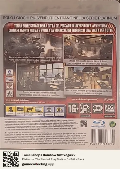 Tom Clancy's Rainbow Six: Vegas 2 PlayStation 3, PAL box back
