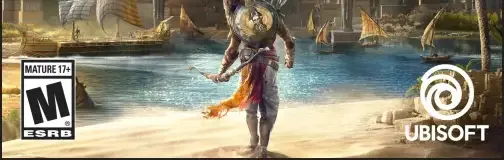 Assassin's Creed: Origins, the ESRB box on its front
