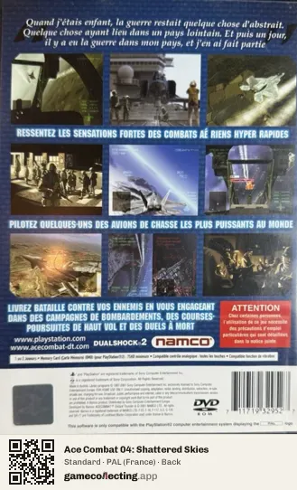 Ace Combat 04: Shattered Skies PlayStation 2, France box back