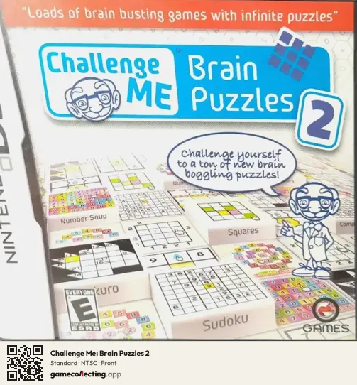 Challenge Me: Brain Puzzles 2 Nintendo DS, NTSC box front