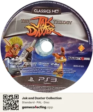 Jak and Daxter Collection PlayStation 3, PAL disc