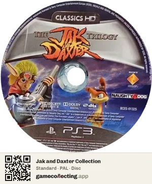 Jak and Daxter Collection PlayStation 3, PAL disc