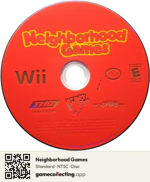 Neighborhood Games Nintendo Wii, NTSC disc
