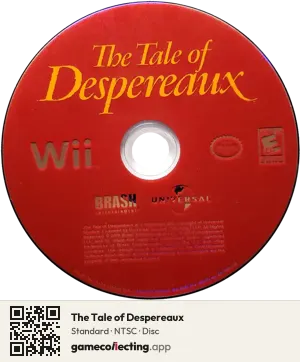 The Tale of Despereaux Nintendo Wii, NTSC disc