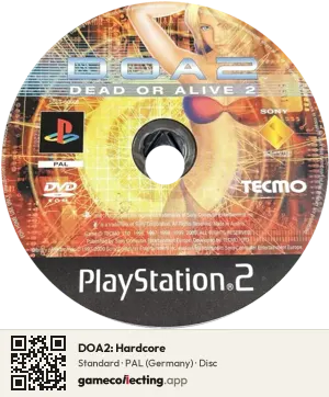 DOA2: Hardcore PlayStation 2, PAL disc