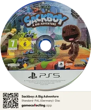 Sackboy: A Big Adventure PlayStation 5, PAL disc