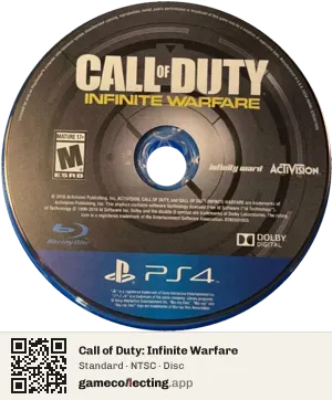Call of Duty: Infinite Warfare PlayStation 4, NTSC disc