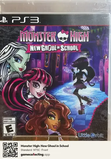 Monster High: New Ghoul in School PlayStation 3, NTSC box front