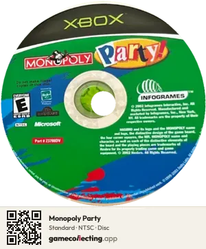 Monopoly Party Xbox, NTSC disc