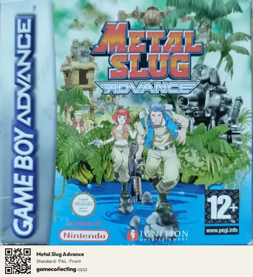 Metal Slug Advance Game Boy Advance, PAL box front