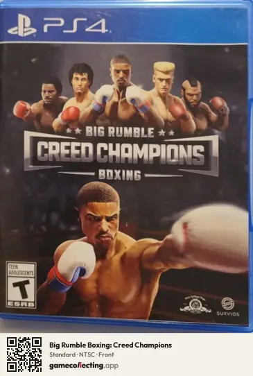 Big Rumble Boxing: Creed Champions PlayStation 4, NTSC box front