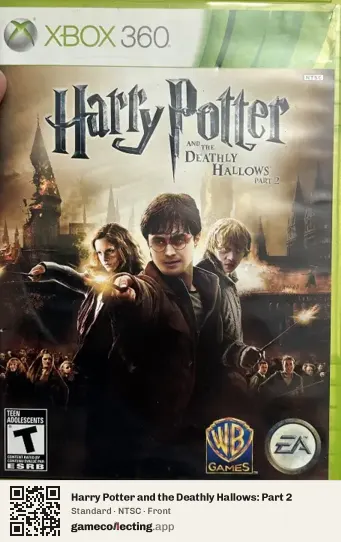 Harry Potter and the Deathly Hallows: Part 2 Xbox 360, NTSC box front