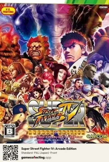 Super Street Fighter IV: Arcade Edition Xbox 360, Japan box front