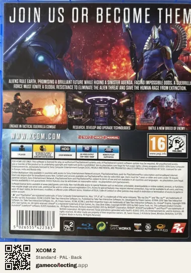 XCOM 2 PlayStation 4, PAL box back