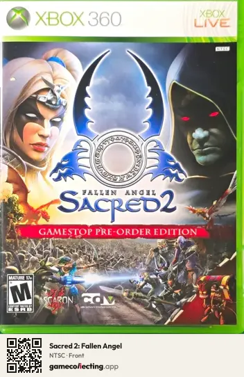 Sacred 2: Fallen Angel Xbox 360, NTSC box front