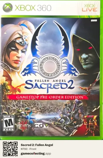Sacred 2: Fallen Angel Xbox 360, NTSC box front
