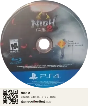 Nioh 2 PlayStation 4, NTSC disc