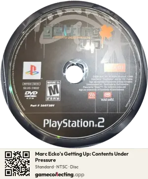 Marc Ecko's Getting Up: Contents Under Pressure PlayStation 2, NTSC disc
