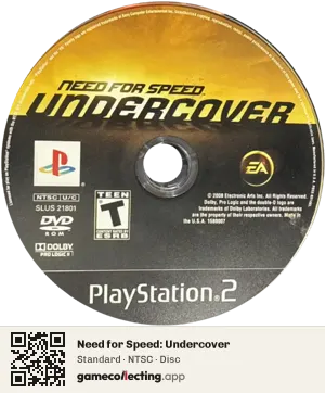 Need for Speed: Undercover PlayStation 2, NTSC disc