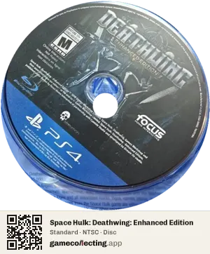 Space Hulk: Deathwing: Enhanced Edition PlayStation 4, NTSC disc